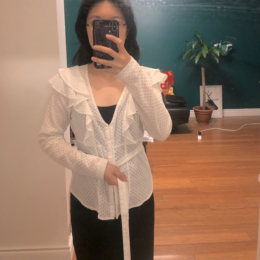 BCBG Max Mara white top size S